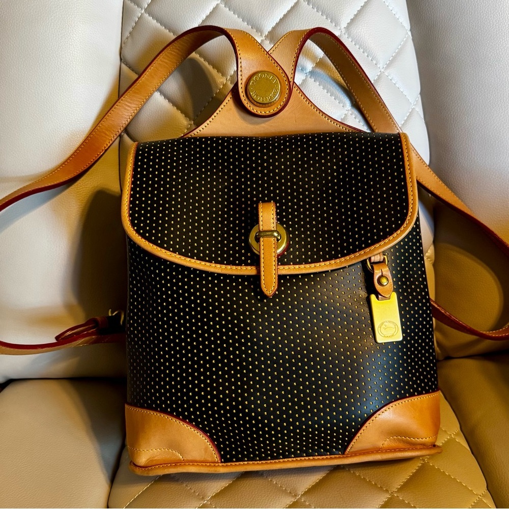 Dooney & Bourke Black and Brown Leather Bag